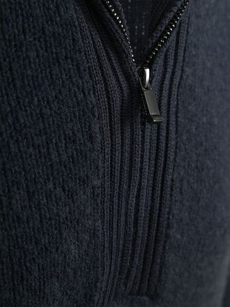 Suitable Deep Zip Strikket Genser Marineblå