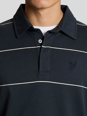 Lyle and Scott Rugby Polo Stripete Marineblå