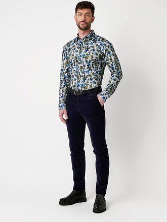 Desoto Skjorta Blomtryck Blå