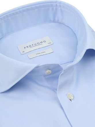Profuomo Twill Skjorte Ekstra Lange Ermer Lyseblå