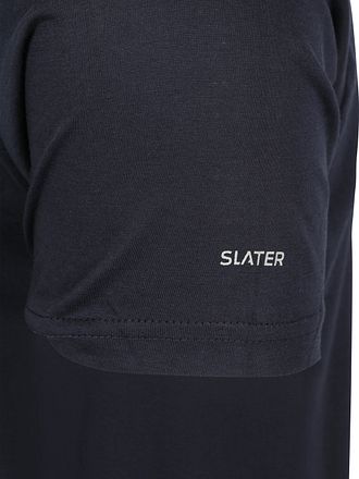 Slater 2-pack T-shirt Basic Extra Lång V-hals Marinblå
