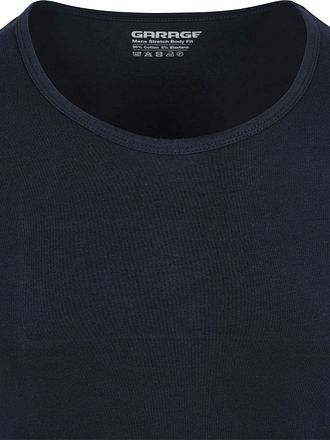 Garage Stretch Basic Navy Dyp Rund Hals