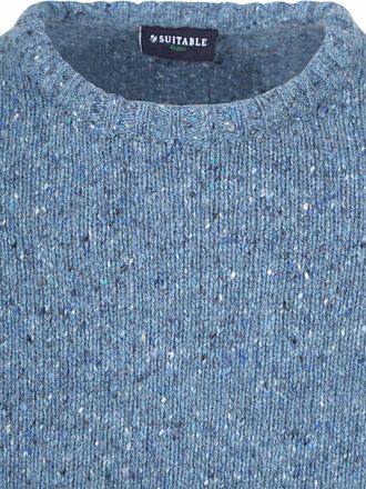 Suitable Tröja Donegal Tweed Eco Wool Blå