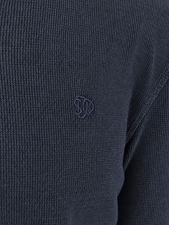 Superdry Tröja Henley Waffle Marinblå