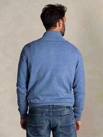 NZA Half Zip Tröja Christopher Melange Mjuk Blå