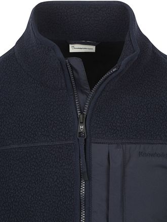 KnowledgeCotton Apparel Väst i Fleece Marinblå