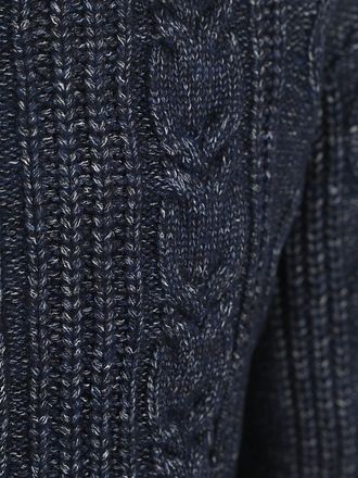 State Of Art Vest Cable Zip Melert Marineblå