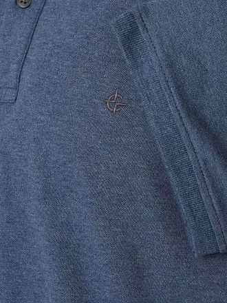 CASAMODA Polo Stretch Melange Marineblå