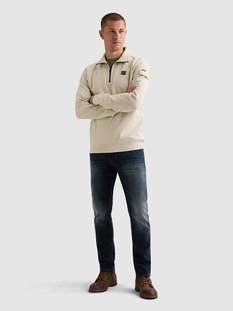 PME Legend Half Zip Sweater Bone White