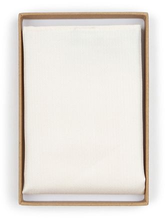 Suitable Pochette de Costume Soie Off White