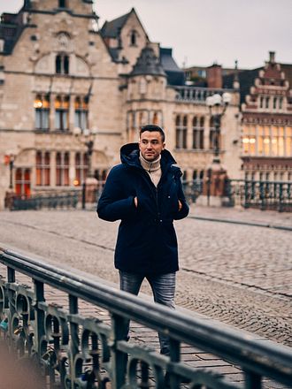 Suitable Parka Black Mountain Marine Modern-Fit