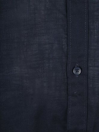 Suitable Korte Mouwen Hemd Cotton Slub Navy