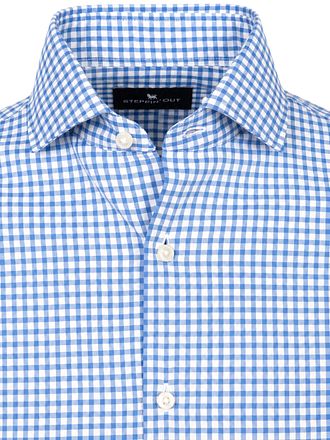 Steppin' Out Oxford Overhemd Ruit Blauw