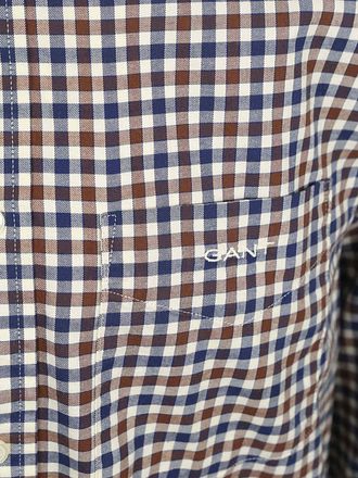 Gant Casual Overhemd Twill Ruit Bruin