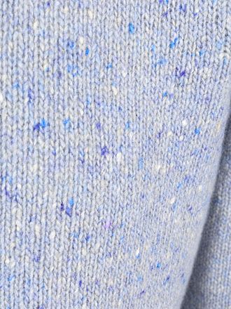 Suitable Pull à col roulé Tweed Bleu clair