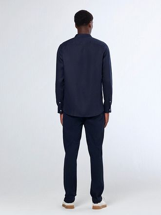 Scotch and Soda Chemise Linen Mao Marine