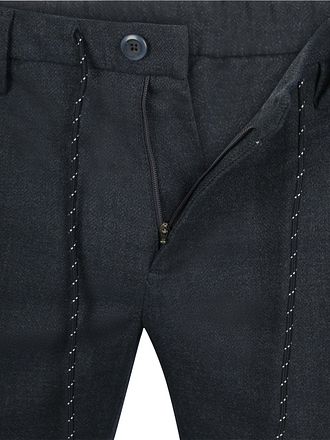 Alberto Pantalon Jump Flanelle Herringbone Marine