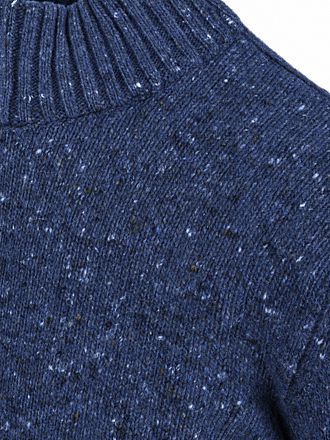 Suitable Half Zip Jumper Tweed Navy
