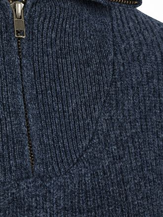 Steppin' Out Half Zip Sweater Lambswool Navy