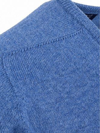 William Lockie V-Neck Lambswool Jeans Blue