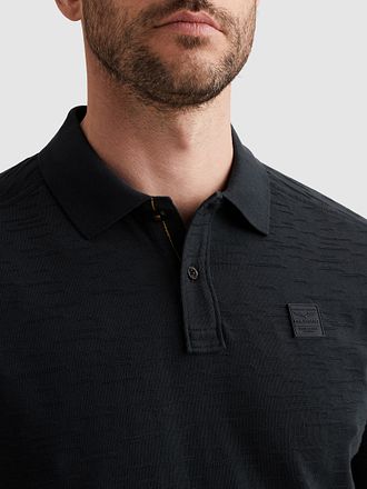 PME Legend Polo Shirt Jacquard Jersey Navy