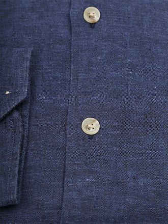 R2 Overhemd Linen Blend Navy