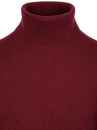 Suitable Pull Col Roulé Merino Bordeaux