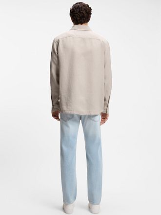 BOSS Overshirt Locky Linen Beige