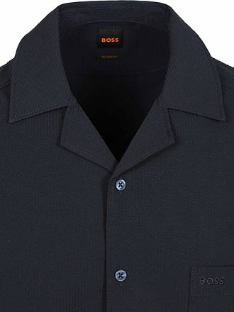 BOSS Lapisy Shirt Seersucker Navy