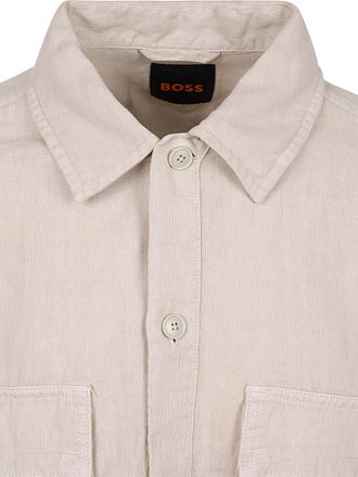 BOSS Overshirt Locky Linen Beige