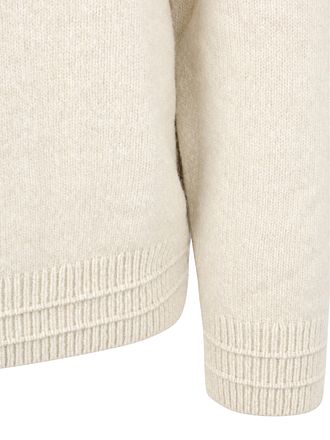 BOSS Awoolio Half Zip Pull Ecru
