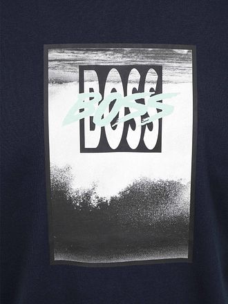 BOSS T-shirt Te DJ Marinblå