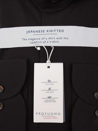Profuomo Japanese Knitted Hemd Braun