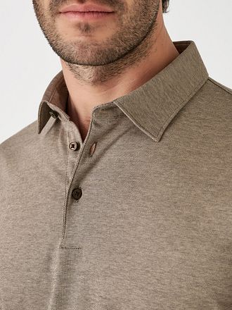 Desoto Longsleeve Poloshirt Essential Braun
