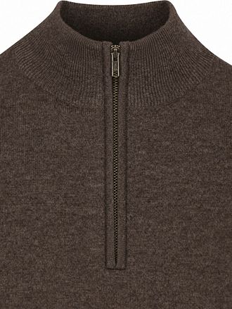 Steppin' Out Half Zip Pullover Merinowolle Braun