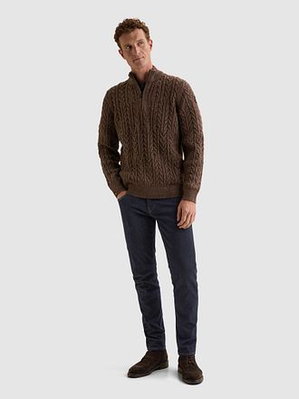 Vanguard Sweter Half Zip Wol Blend Moonscape