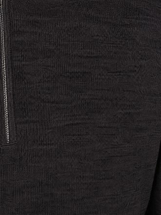 Profuomo Half Zip Pullover Merino Wool Dark Brown