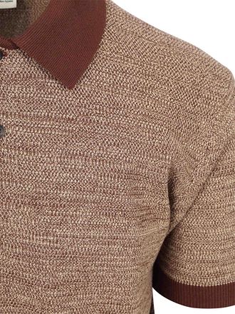 KnowledgeCotton Apparel Polo Knitted Chocolate
