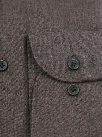 Profuomo Skjorta i Peachad Twill Flanell Brun