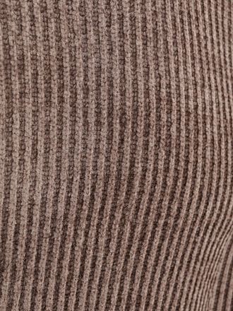 Profuomo Pullover Chenille Rib Wool Blend Brun