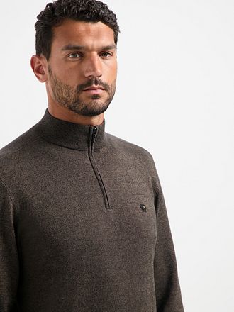 No Excess Half Zip Tröja Taupe Melange
