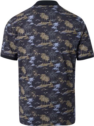 CASAMODA Poloshirt Druck Navy