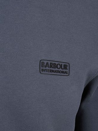 Barbour International Longsleeve Piqué Polo Shirt Washed Charcoal