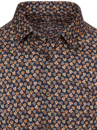 Desoto Chemise Fleurie Marron Marine
