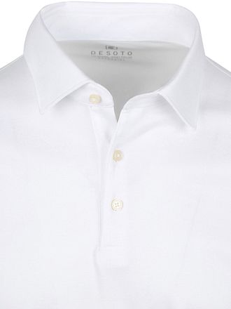 Desoto Essential Long Sleeve Polo Shirt White