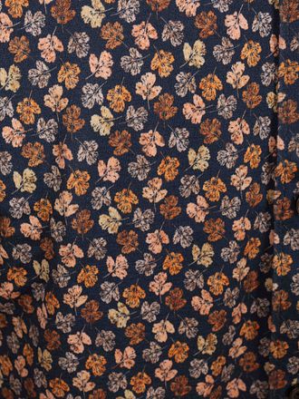 Desoto Hemd Print Bloem Bruin Navy