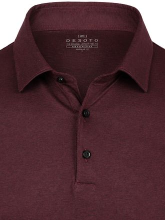 Desoto Longsleeve Polo Shirt Essential Burgundy
