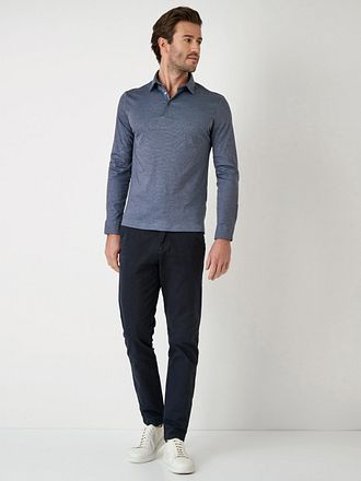 Desoto Longsleeve Poloshirt Essential Blau