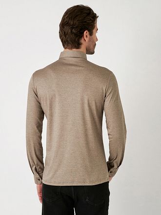 Desoto Long Sleeve Polo Shirt Essential Brown