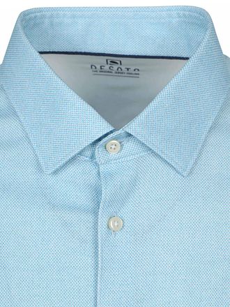 Desoto Short Sleeve Oxford Optics Shirt Aqua Blue